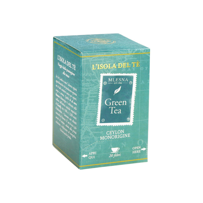 Mlesna Tea Ceylon - Tè Monorigine Verde Green Tea 20 filtri L'Isola del Tè