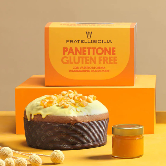 Fratelli Sicilia - Panettone Senza Glutine al mandarino con crema al mandarino g 625