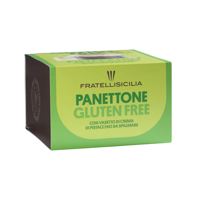 Fratelli Sicilia - Panettone Senza Glutine al Pistacchio con crema al Pistacchio g 625