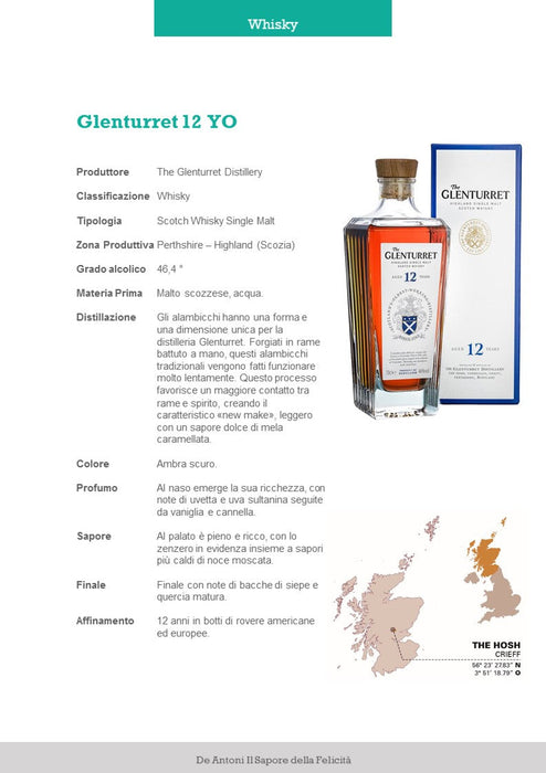 The Glenturret Distillery - Whisky 12 YO cl 70 in astuccio