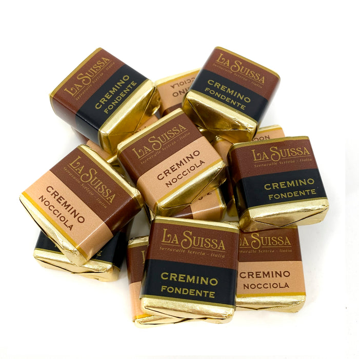 La Suissa - Cremini Assortiti alle Nocciole gianduia e Fondente Kg 1 - Senza Glutine