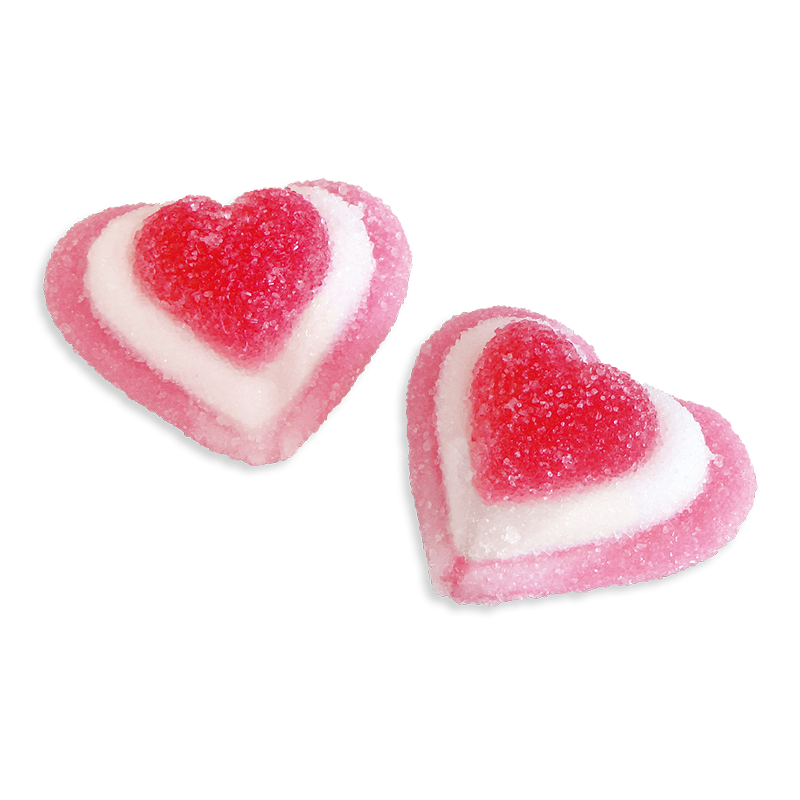 Caramellle Gommose Cuore Rosa Tricolore kg 1 - Senza Glutine — Dolce Pausa  store
